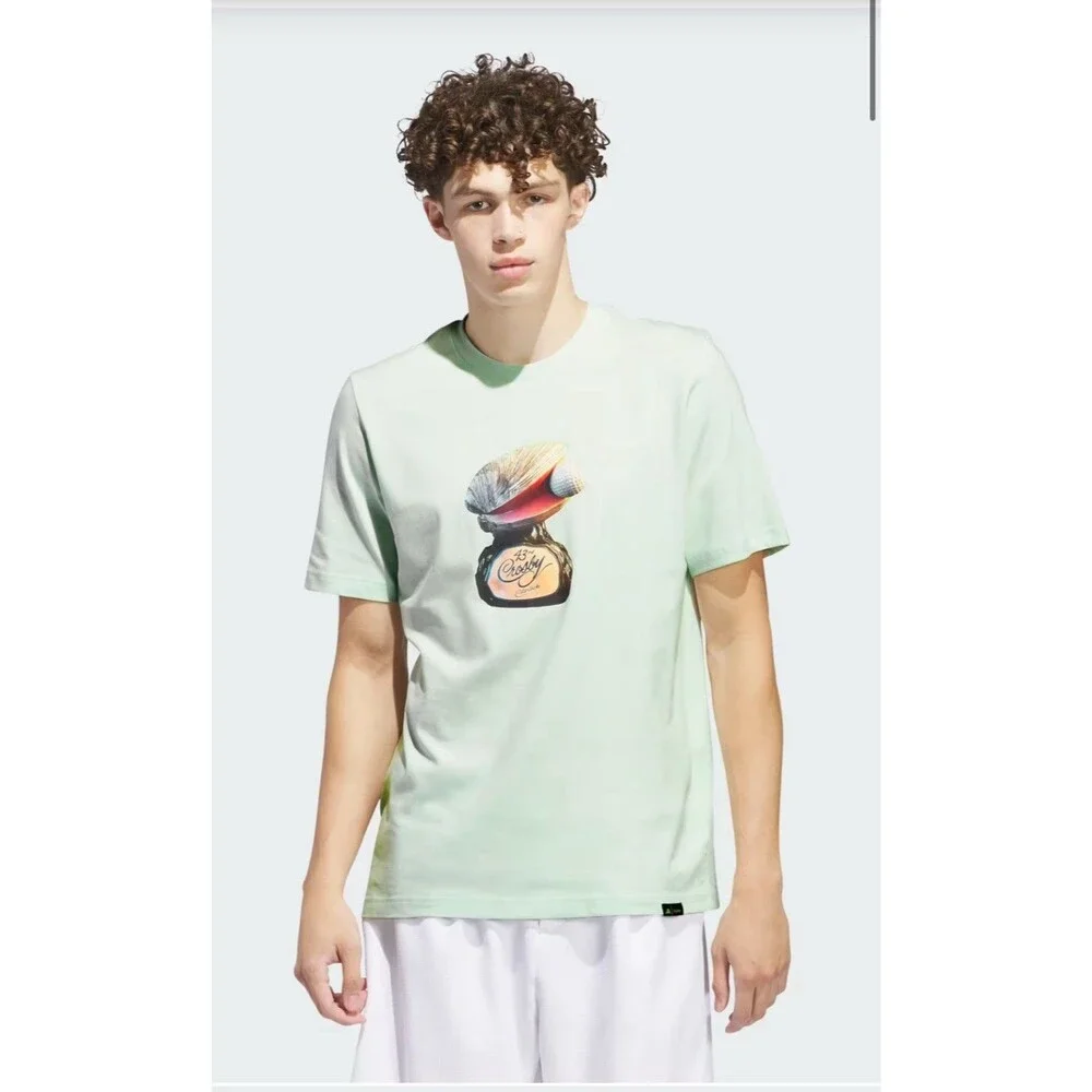 Malbon x Adidas Graphic Golf T-Shirt Limited Edition Color Crystal Jade Sz Small